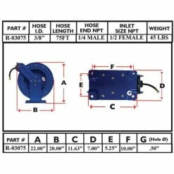Alternative view of Wholesale 🧨 Rapid Air Hose Reel 3/8 In. X 75 Ft. R-03075 ⌛
