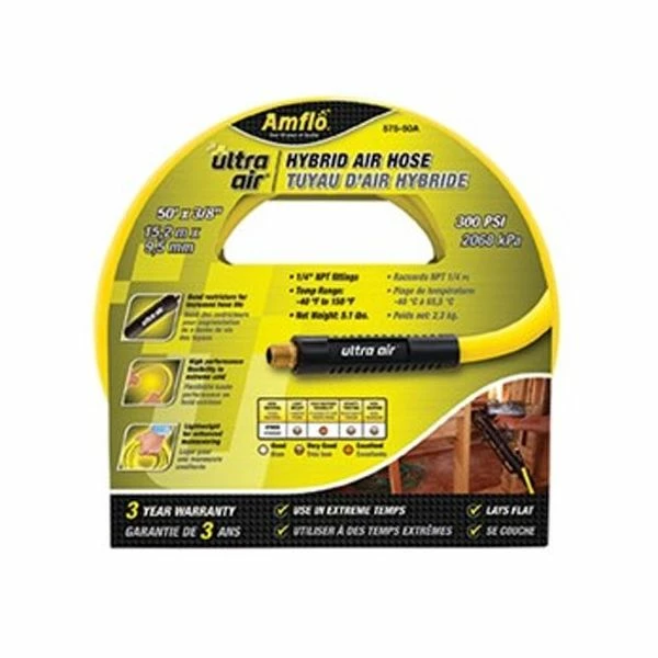Budget ๐ Amflo Ultra Air Premium Hybrid Air Hose 50' X 3/8 Inch ๐ฅ 4 Budget ๐ Amflo Ultra Air Premium Hybrid Air Hose 50' X 3/8 Inch ๐ฅ - Image 2