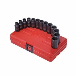 Cheapest ⌛ Sunex 3/8" Dr. 13pc 12pt Metric Semi-Deep Impact Socket Set 3338 🥰
