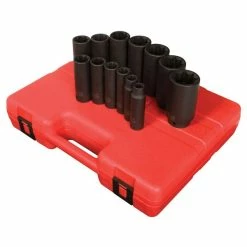 Brand new 🔔 Sunex 13pc 1/2" Dr Deep 8pt SAE Impact Socket Set 2858 ✔️
