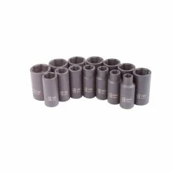 Wholesale ⭐ Sunex 14pc. 3/8" Dr. Metric Mid Depth Impact Socket Set 3328 🔔