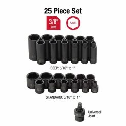 Buy 🎉 Sunex 3/8" Dr. SAE Master Impact Socket Set 3325 ✔️ -Eastwood shop p61310 1 1