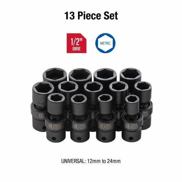 Buy 👏 Sunex 13pc 1/2" Dr. Metric Universal Impact Socket Set 2665 😉 4 Buy 👏 Sunex 13pc 1/2" Dr. Metric Universal Impact Socket Set 2665 😉 - Image 2