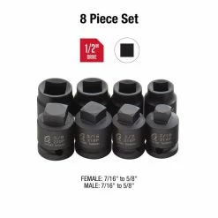 Alternative view of Best Pirce 👍 Sunex 8 Pc 1/2" Dr. SAE Pipe Plug Impact Socket Set 2841 ⭐