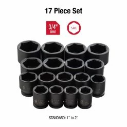 Alternative view of Best Pirce 💯 Sunex 3/4" Dr. 17 Pc. Heavy Duty SAE Impact Socket Set 4683 ✔️