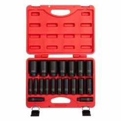 Hot Sale ⌛ Sunex 19pc 1/2" Dr. SAE Deep Impact Socket Set 2641 🧨