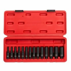 Best Pirce ⭐ Sunex 14 Pc. 1/4" Dr. Deep Metric Magnetic Impact Socket Set 1831 ⭐