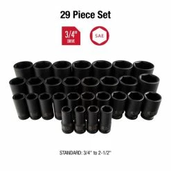 Alternative view of Buy 😍 Sunex 3/4" Drive 29 Pc SAE Deep Impact Socket Set 4695 👍