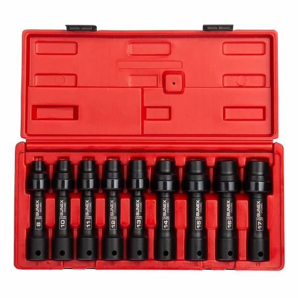 Outlet ✨ Sunex 9 Pc 1/2" Dr Metric 12pt Driveline Impact Socket Set 2695 ✔️ 3 Outlet ✨ Sunex 9 Pc 1/2" Dr Metric 12pt Driveline Impact Socket Set 2695 ✔️