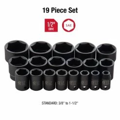 Alternative view of Outlet ⌛ Sunex 19pc 1/2" Dr. SAE Impact Socket Set 2640 💯