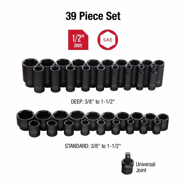 Coupon ๐ Sunex 1/2" Dr. SAE Master Impact Socket Set 2668 ๐ 4 Coupon ๐ Sunex 1/2" Dr. SAE Master Impact Socket Set 2668 ๐ - Image 2