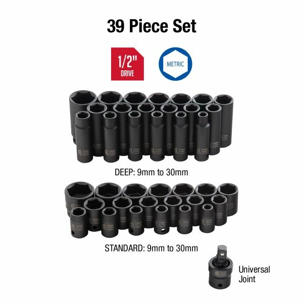 Cheapest ๐งจ Sunex 1/2" Dr. Metric Master Impact Socket Set 2669 ๐ 4 Cheapest ๐งจ Sunex 1/2" Dr. Metric Master Impact Socket Set 2669 ๐ - Image 2