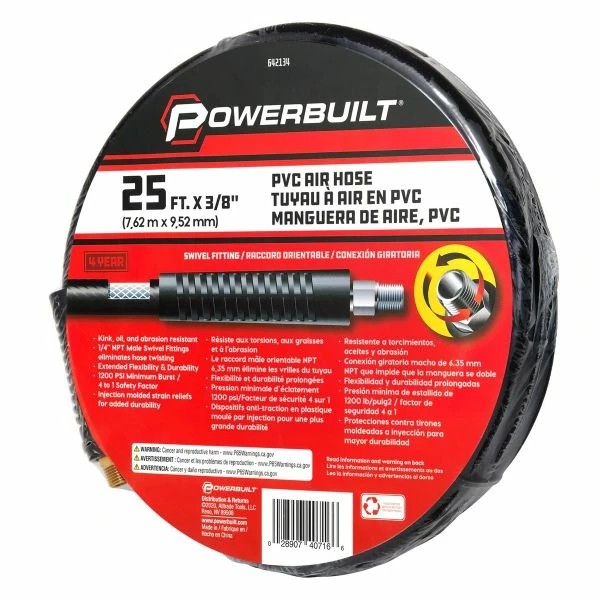 Deals โจ Powerbuilt 25 Foot By 3/8 Inch PVC Air Hose 642134 ๐ 5 Deals โจ Powerbuilt 25 Foot By 3/8 Inch PVC Air Hose 642134 ๐ - Image 3