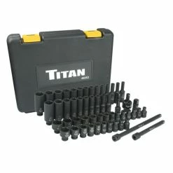 Buy 🎁 Titan Tools 53 Pc. 1/4 In. Drive SAE And Metric Combination Impact Socket Set 46053 😀 -Eastwood shop p63010 1 1
