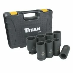 Cheap 🛒 Titan Tools 8 Pc. 3/4 In. Drive SAE Deep Impact Socket Set 44300 😉 -Eastwood shop p63034 1 1