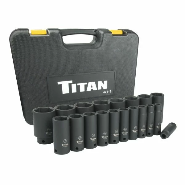 Best deal 🌟 Titan Tools 19 Pc. 1/2 In. Drive SAE Deep Impact Socket Set 42319 🧨 4 Best deal 🌟 Titan Tools 19 Pc. 1/2 In. Drive SAE Deep Impact Socket Set 42319 🧨 - Image 2