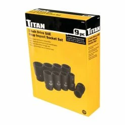 Best Pirce ✔️ Titan Tools 9 Pc. 1 In. Drive SAE Deep Impact Socket Set 40309 🛒 -Eastwood shop p63057 2 1