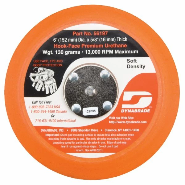 New ๐ Dynabrade 6 In. Dia. Non-Vacuum Disc Pad Hook-Face Short Nap 56197 ๐ 3 New ๐ Dynabrade 6 In. Dia. Non-Vacuum Disc Pad Hook-Face Short Nap 56197 ๐