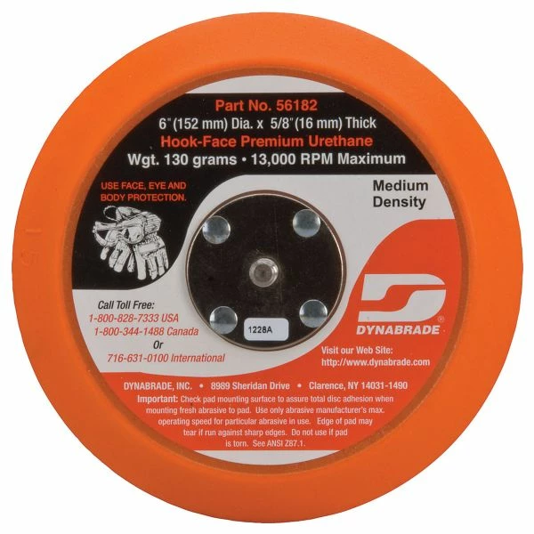 Outlet 😀 Dynabrade 6 In. Dia. Non-Vacuum Disc Pad Hook-Face Short Nap 56182 👏 3 Outlet 😀 Dynabrade 6 In. Dia. Non-Vacuum Disc Pad Hook-Face Short Nap 56182 👏