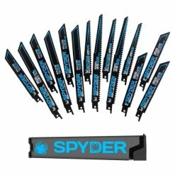 Cheapest 🌟 Spyder Products 14 Piece Black Series Bi Metal Reciprocating Saw Blade Kit With Case 200308 ⭐