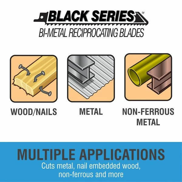 Discount ๐ฅ Spyder Products 3 Piece Black Series Bi Metal Reciprocating Saw Blades 10/14 - 12 In. 200307 ๐ฅ 4 Discount ๐ฅ Spyder Products 3 Piece Black Series Bi Metal Reciprocating Saw Blades 10/14 - 12 In. 200307 ๐ฅ - Image 2