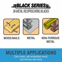 Alternative view of Hot Sale 🔥 Spyder Products 5 Piece Black Series Bi Metal Reciprocating Saw Blades 18 - 6 In. 200303 😉
