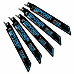 Hot Sale 🔥 Spyder Products 5 Piece Black Series Bi Metal Reciprocating Saw Blades 18 - 6 In. 200303 😉