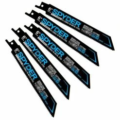 Best Sale ✨ Spyder Products 5 Piece Black Series Bi Metal Reciprocating Saw Blades 10/14 - 6 In. 200302 🥰