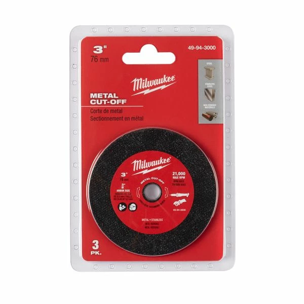 Hot Sale 🔔 Milwaukee 3 In. Metal Cut Off Wheel 3PK 49-94-3000 💯 4 Hot Sale 🔔 Milwaukee 3 In. Metal Cut Off Wheel 3PK 49-94-3000 💯 - Image 2