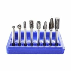 Cheapest ⭐ Astro Pneumatic 8pc. Double Cut Carbide Rotary Burr Set 1/4 Inch Shank In Blow Molded Case 2181 😀