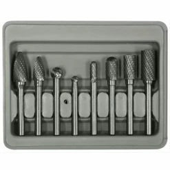 Alternative view of Cheapest ⭐ Astro Pneumatic 8pc. Double Cut Carbide Rotary Burr Set 1/4 Inch Shank In Blow Molded Case 2181 😀
